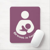 Breast is het beste pictogram - Mauve Muismat (Met muis)