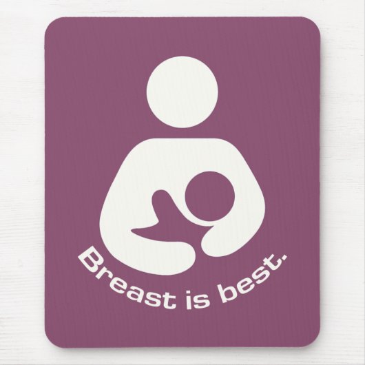 Breast is het beste pictogram - Mauve Muismat (Voorkant)