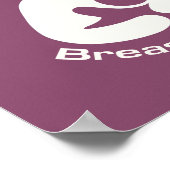 Breast is het beste pictogram - Mauve Poster (Hoek)