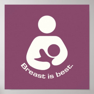 Breast is het beste pictogram - Mauve Poster