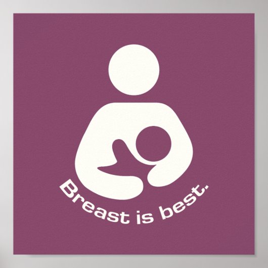 Breast is het beste pictogram - Mauve Poster (Voorkant)