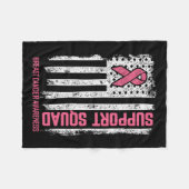 Breast kanker Shirten Support Squad Breast Cancer  Fleece Deken (Voorkant (Horizontaal))