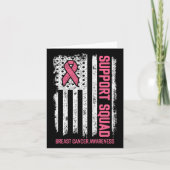 Breast kanker Shirten Support Squad Breast Cancer Kaart (Voorkant)