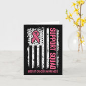 Breast kanker Shirten Support Squad Breast Cancer  Kaart (Gele Bloem)