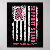 Breast kanker Shirten Support Squad Breast Cancer  Poster (Voorkant)