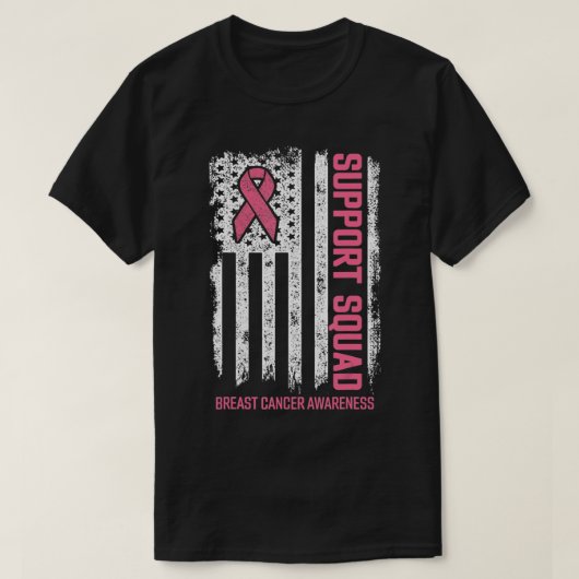 Breast kanker Shirten Support Squad Breast Cancer  T-shirt (Design voorkant)