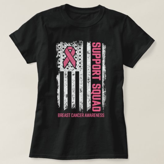 Breast kanker Shirten Support Squad Breast Cancer  T-shirt (Design voorkant)
