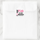 Breast kankerondersteunende roze lint alle arriors ronde sticker (Tas)