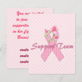 Breast kankerondersteuningsteam kaart (Voorkant / Achterkant)