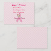 Breast kankerondersteuningsteam visitekaartje (Voorkant / Achterkant)