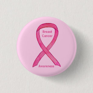 Breast kankerroze bewustzijn Kunstmatige Buttonnen Ronde Button 3,2 Cm