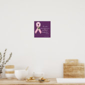 Breast kankerroze lint met Roos aangepaste afdruk Poster (Keuken)