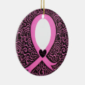 Breast kankerroze lintLijst toevoegen afbeelding/t Keramisch Ornament (Rechts)