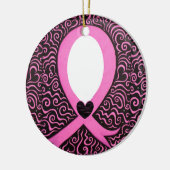 Breast kankerroze lintLijst toevoegen afbeelding/t Keramisch Ornament (Links)