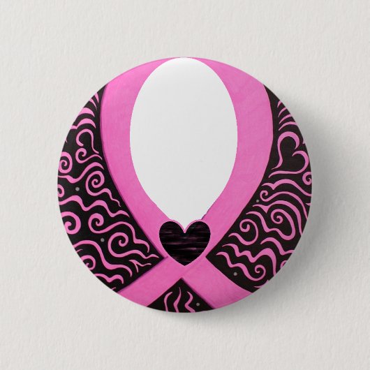 Breast kankerroze lintLijst toevoegen afbeelding/t Ronde Button 5,7 Cm (Voorkant)