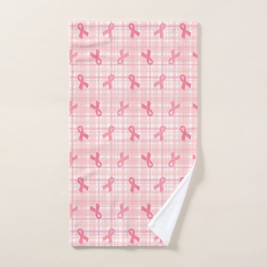 Breast kankerroze lintpatroon bad handdoek (Handdoek)