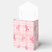 Breast kankerroze lintpatroon bedankdoosjes (Geopend)