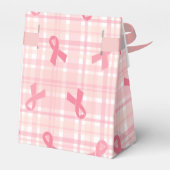 Breast kankerroze lintpatroon bedankdoosjes (Achterkant)