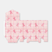 Breast kankerroze lintpatroon bedankdoosjes (Uitgevouwen)