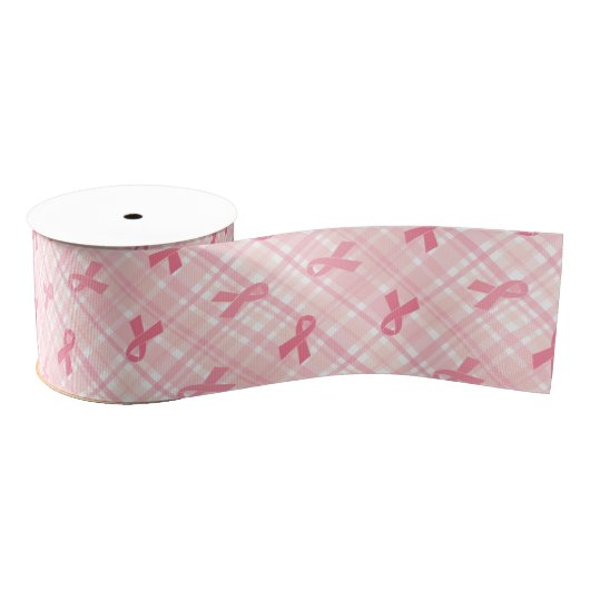 Breast kankerroze lintpatroon grosgrain lint (Spoel)