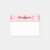 Breast kankerroze lintpatroon post-it® notes (Voorkant)