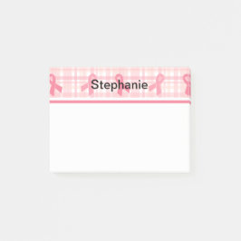 Breast kankerroze lintpatroon post-it® notes