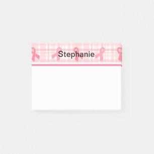 Breast kankerroze lintpatroon post-it® notes