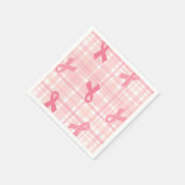 Breast kankerroze lintpatroon servet (Hoek)