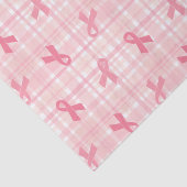 Breast kankerroze lintpatroon tissuepapier (Detail)