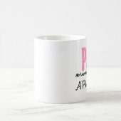 Breast kankerroze lintsymbool voor hoop koffiemok (Center)