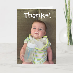 Breast Melk Hartelijk dank   Funny Baby Cards Bedankkaart