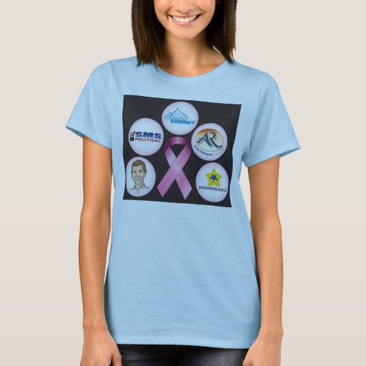 BreastCancerWalk_front_black T-shirt (Voorkant)