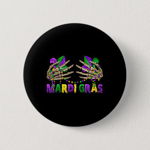 Breasthirt Mardi Gras 2025 Shirt Funny Beads Outli Ronde Button 5,7 Cm