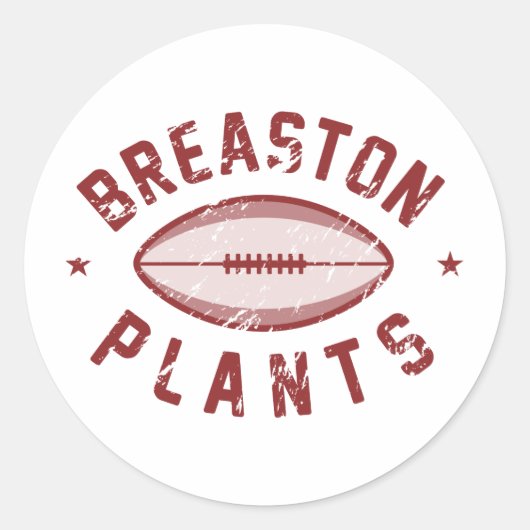 Breaston Planten Fantasy Football Ronde Sticker (Voorkant)