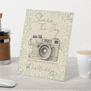 Breath Boho Social Media Foto van baby's Hashtag t Reclamebord Met Voetstuk