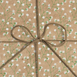 Breath Flowers Boho Chic Baptism Wedding Cadeaupapier