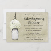 Breath & Mason Jar Thanksgiving Dinner Kaart (Voorkant)