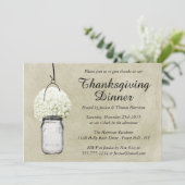 Breath & Mason Jar Thanksgiving Dinner Kaart (Staand voorkant)