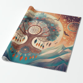 Breath of Everest, Dreamcatcher Tree of Life Cadeaupapier