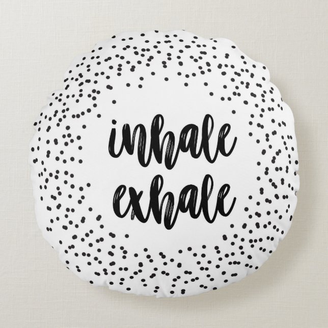 Breath PILLOW Rond Kussen (Voorkant)