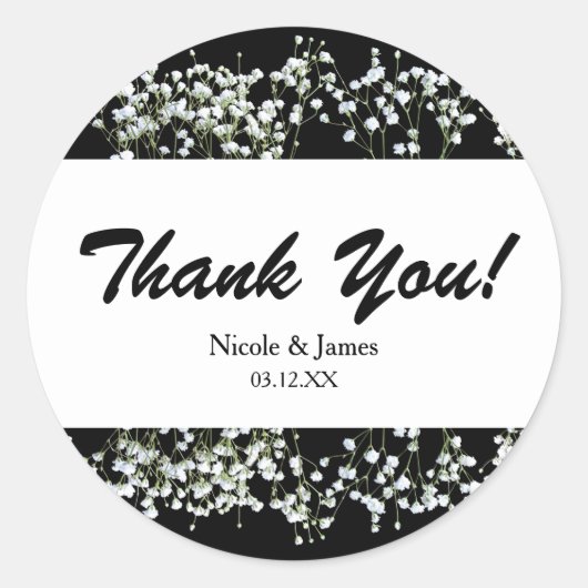 Breath Weddenkers voor zwarte en witte baby's Ronde Sticker (Voorkant)