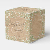 Breath White Flowers Rustic Boho Wedding Bedankdoosjes (Voorkant Zijde)