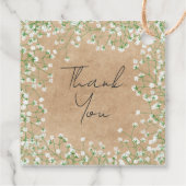 Breath White Flowers Rustic Boho Wedding Bedankjes Labels (Achterkant)