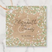 Breath White Flowers Rustic Boho Wedding Bedankjes Labels (Voorkant)