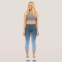 Breath_Zone Blu Gradient Capri-Leggings
