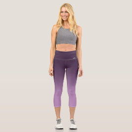Breath_Zone Paarse Gradient Capri-Leggings