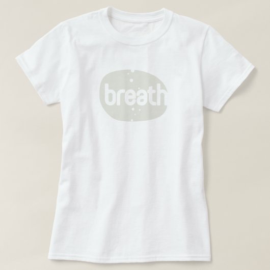 Breath Zone - White Yoga & Pilates T-shirt (Design voorkant)