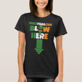 Breathalizer Blow Here St Patricks Day Pineapple S T-shirt (Voorkant)