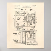 Breathalyzer Policeman 1958 Patent - Old Peper Poster (Voorkant)