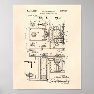 Breathalyzer Policeman 1958 Patent - Old Peper Poster